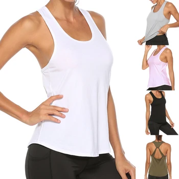 2021 yoga yeleği Spor Tank Top Kadınlar Kolsuz Backless Çapraz Spor Üstleri Atletik Spor Yelek Kuru sağlıklı tişört Egzersiz Gömlek