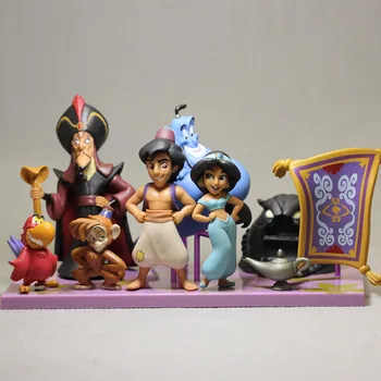 Disney Aladdin ve Sihirli Lamba Prenses Yasemin Genie Jafar Bebek Hediyeleri Oyuncak Modeli Anime Figürleri Toplamak Süsler