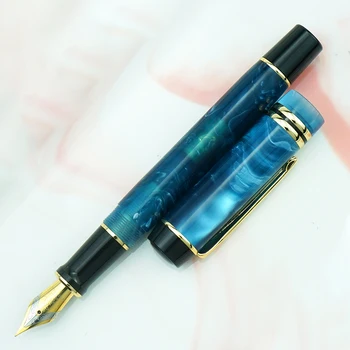 Kaigelu 316 Selüloit dolma kalem, güzel Mavi Desenler İridyum EF / F / M Uç Yazma Mürekkep Kalem Ofis İş Okul Hediye Kalem