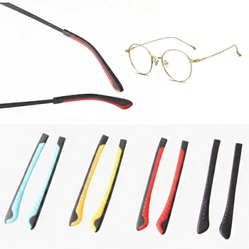2 adet=1 Pairs Silikon Kavrama Tapınak Ucu Tutucu Anti Kayma Kulak Kancası Gözlük Gözlük Aksesuarları Gözlük Aksesuarları