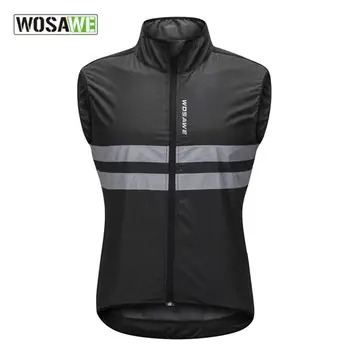 2018 Yansıtıcı Bisiklet Jersey Kolsuz Rüzgar Geçirmez Gömlek MTB Yol Bisikleti Bisiklet Jersey Yaz Üst Döngüsü Spor Giyim rüzgar ceketi