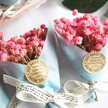 1 ADET Kurutulmuş Çiçekler Gypsophila Mini düğün buketi şeker kutusu hediye paketi Ev Dekorasyon Fotoğraf Sahne kuru çiçek