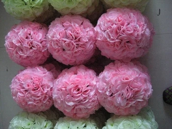 SPR Ücretsiz kargo 25 cm daha fazla renk mevcut, gelin tutan çiçek topu düğün öpüşme çiçek topu, parti dekorasyon çiçek topu