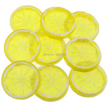 Gresorth 9 ADET Yapay Sarı Limon Dilimleri Koleksiyonu Sahte Meyve Dekorasyon Fotoğraf Sahne